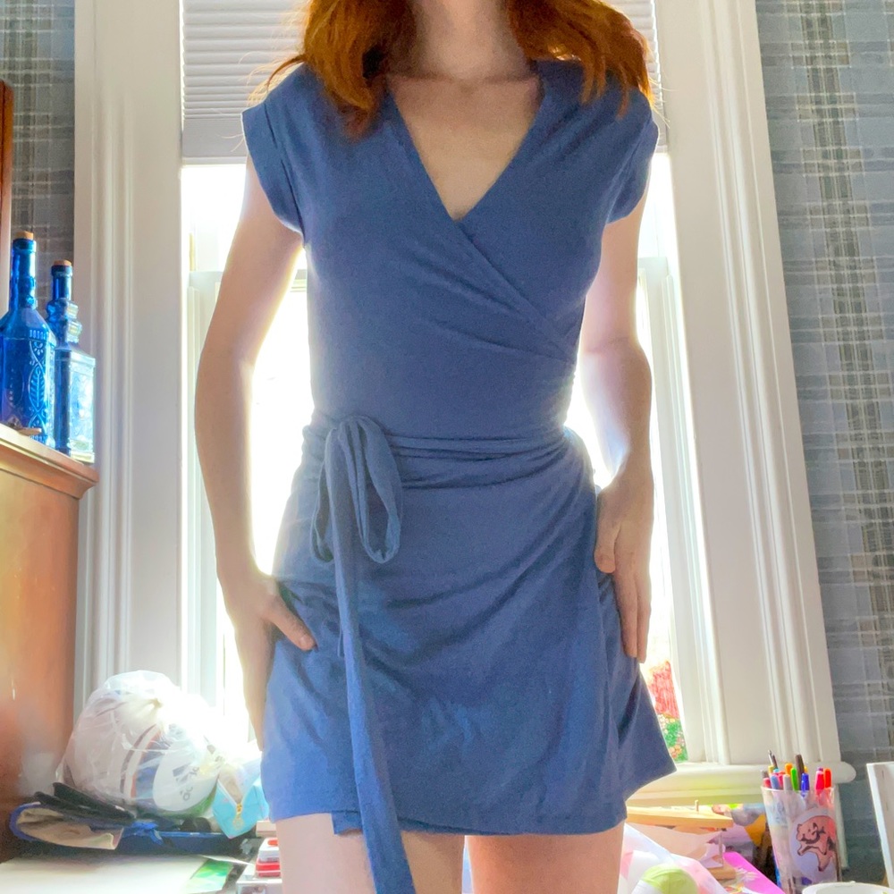 Aerie knit wrap mini dress